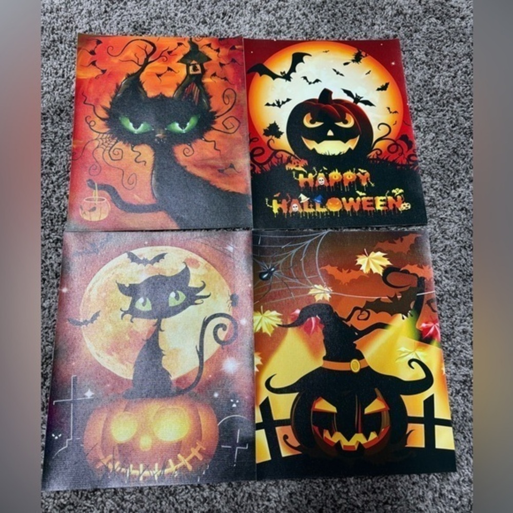 Halloween Themed Canvas Art Set